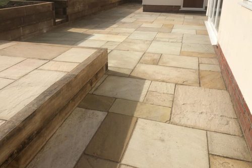 Indian sandstone installation Warwickshire